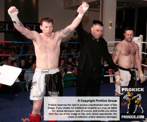 Johnny Smith received the nod from all three judges in his K1 style bout with Joe Harte