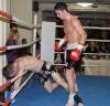 ProKick fighter and new amateur European Champion Karl McBlain in action at the event in Nicosia, Cyprus on 9th March 2012.