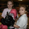 Niamh Dougal (right) and Niamh O’Brian were both chosen as overall kickboxing winners