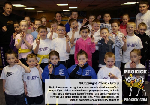 Kickboxing Kids Easter Kick -  this is some of the wide awake 10 am prokick class