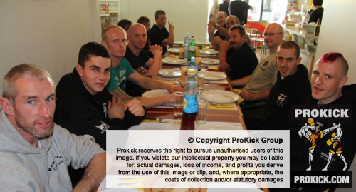 The ProKick team were greeted by the Swiss promoters on their arrival and were taken out for lunch