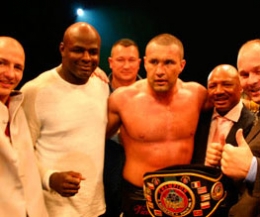 L-R Carl Emery, Ernesto Hoost, Jerome LE Banner, Marvelous Marvin Hagler and Olivier Muller