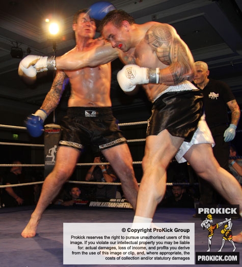 Paul Best in action against James Perry