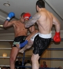 ProKick's Paul Best inn kickboxing action against Holland's Glenn Coen