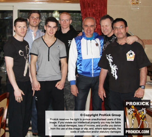 ProKick team at the venue before the event in Nicosia, Cyprus on 9th March 2012.