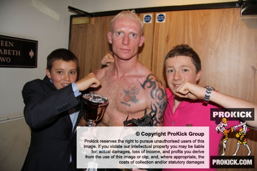 ProKick's Darren McMullan poses with some of his younger fans at Katana 4 'Bushido'
