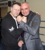 WKN President Mr Stefane Cabrera with Billy Murray before the event in Nicosia, Cyprus on 9th March 2012.