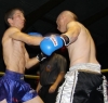 ProKick's Stuart Jess trading blows with Swiss opponent Loic Jeannin