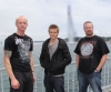 Darren McMullan, James Gillen and Mark Bird in front of the world famous Lake Geneva