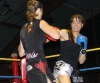 ProKick's Ursula Agnew in action against Swiss opponent Marie-Pierre Limeanstett