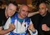 ProKick head coach Billy Murray with the Cypriot WKN Officials and President Mr Stefane Cabrera before the event in Nicosia, Cyprus on 9th March 2012.