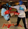 ProKick member Amy Filer sparring on the fourth week of ProKick HQ's level 1 sparring course.