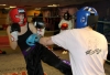 ProKick member Amy-Lee Tonner sparring on the fourth week of ProKick HQ's level 1 sparring course.