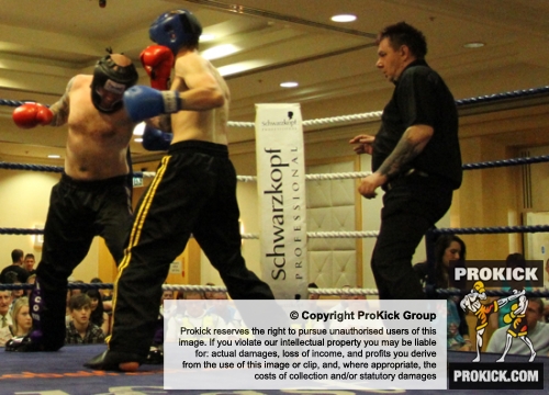 Andrew Mercer In Action against Paddy Sheriff (Wolfpack Kickboxing Athlone)