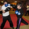 ProKick member lands a hard right hand on one of his team mates during sparring at ProKick HQ
