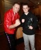 ProKick's Youth Student of the year Bailie 'Clubber' McClinton with head coach Billy Murray.