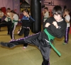 ProKick junior green belt Cameron Brown working hard for his blue belt grading