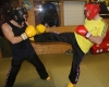 ProKick members Chris Hand and David Filer sparring on the second week of ProKick HQ's level 1 sparring course.