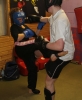 ProKick members Christine Miller and Michael O'Neill sparring on the third week of ProKick HQ's level 2 sparring course.