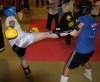 ProKick members Carl Wilson and Jeff Gilmore sparring on the fourth week of ProKick HQ's level 1 sparring course.