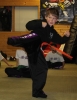 ProKick junior Orange Belt Dale Johnston working hard for his junior Green belt grading.