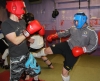 ProKick members David Malcolm and Chris Truesdale sparring on the third week of ProKick HQ's level 2 sparring course.