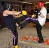 ProKick member David Filer sparring on the fourth week of ProKick HQ's level 1 sparring course.