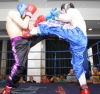 ProKick fighter Davy Foster lands a hard front kick against Galway based Dave Mannion
