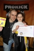 Lucy Foster, new Junior Orange belt with proud Dad and ProKick fighter, Davy Foster.