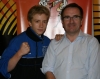 Craftsman Cleaners back Brawl on the wall kickboxing event - Pictured are Ryan and his dad Mr Dougal