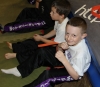ProKick junior orange belts Drew Tottem and Joshua Lynn working hard for their green belt grading.