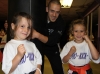 ProKick fighter Davy Foster with daughters Kirsti and Lucy