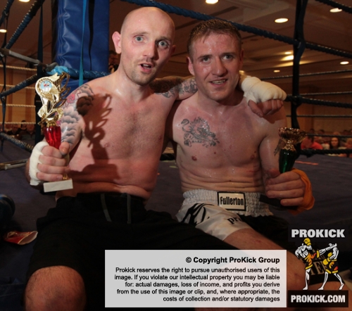 Gary Fullerton post fight with opponent Chris Coyle