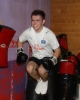 One of the R.B.A.I footballers working hard
