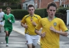 Some of the under 18 R.B.A.I football squad giving their all