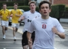 R.B.A.I Under 18 footballers sprinting round the famous ProKick fighter lap