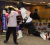 ProKick junior members Jamie Phillips and Neave O'Brien in the sparring section of the competition day