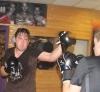 John Oliver jabs hard at the beginner sparring course last Wednesday