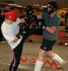 ProKick member John Oliver sparring on the fourth week of ProKick HQ's level 1 sparring course.