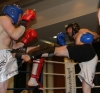 ProKick fighter Johnny Smith has a near miss against Joe Harte from Waterford