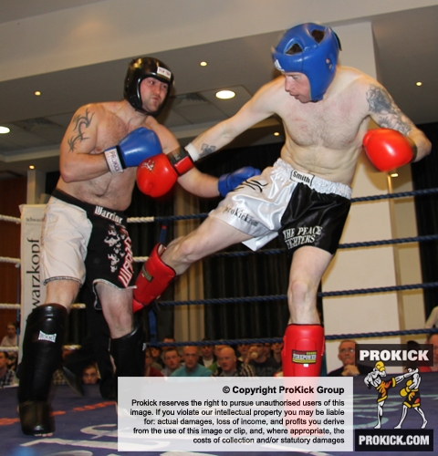 ProKick fighter Johnny Smith takes the fight to Joe Harte from Waterford