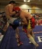 Johnny Smith in action against Bryan Merrigan from Black Dragon Galway