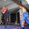 WKN World Champion Ken Horan throws a high kick towards Demo opponent Jack Davis