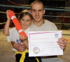 ProKick Fighter Davy Foster with New Orange Belt daughter Kirsti