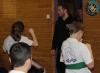 ProKick instructor Kris Hanna putting the Junior Green Belts through their paces