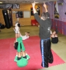 Some R.B.A.I under 18 footballers are put through a workout
