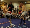 Mark Bird in action against Charlie Ward from Black Dragon Galway