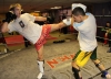 Mark Bird Throws A High Roundhouse Kick