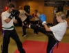 ProKick Senior members Nicola Crawford and Michael Titterington giving it their all at the ProKick HQ Adult Grading