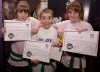 The three O'Brien kids all pass their Orange Belt grading today